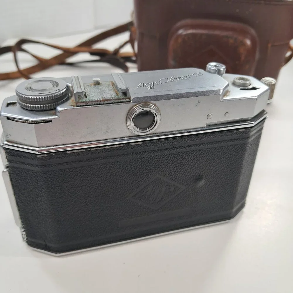 AGFA KARAT 36 film CAMERA SYNCHRO-COMPUR Folding Rangefinder‎ Rodenstock Heligon